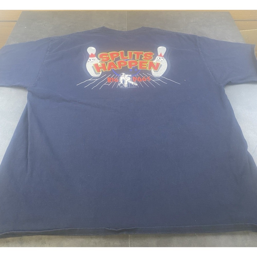 Big Dog T-Shirt "Splits Happen" Black Size 2XL